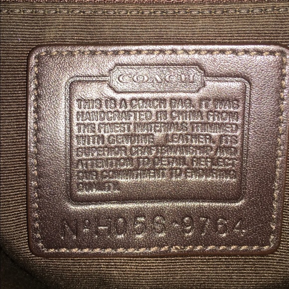 Genuine  Brown Coach Backpack with Leather Trim main image 6